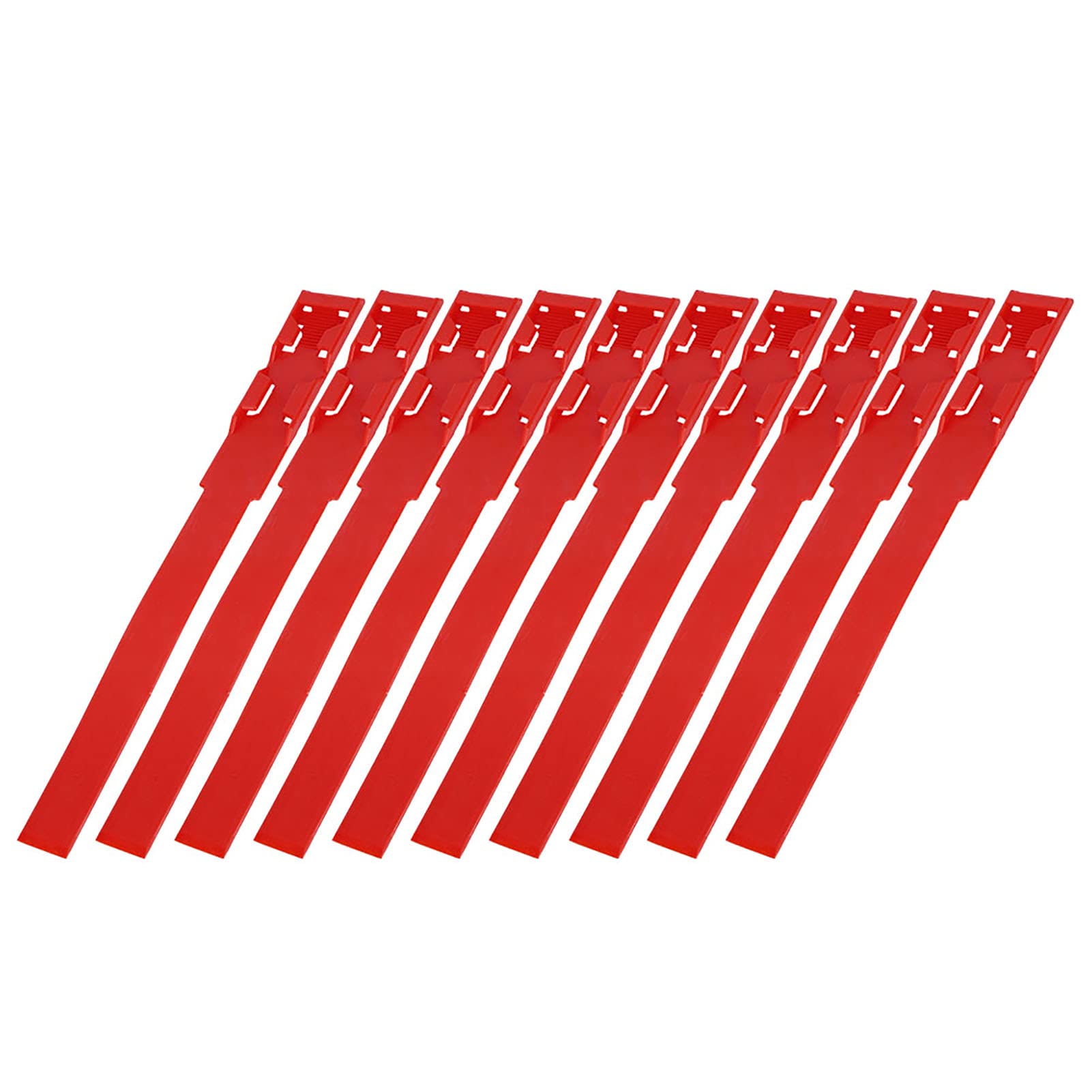 Zerodis Bandes D'identification de Vache, Colliers D'identification de Bétail en Plastique de qualité Supérieure, Sûrs et Durables, Résistants à la Corrosion, avec 4 Options de Couleurs, (Rouge)