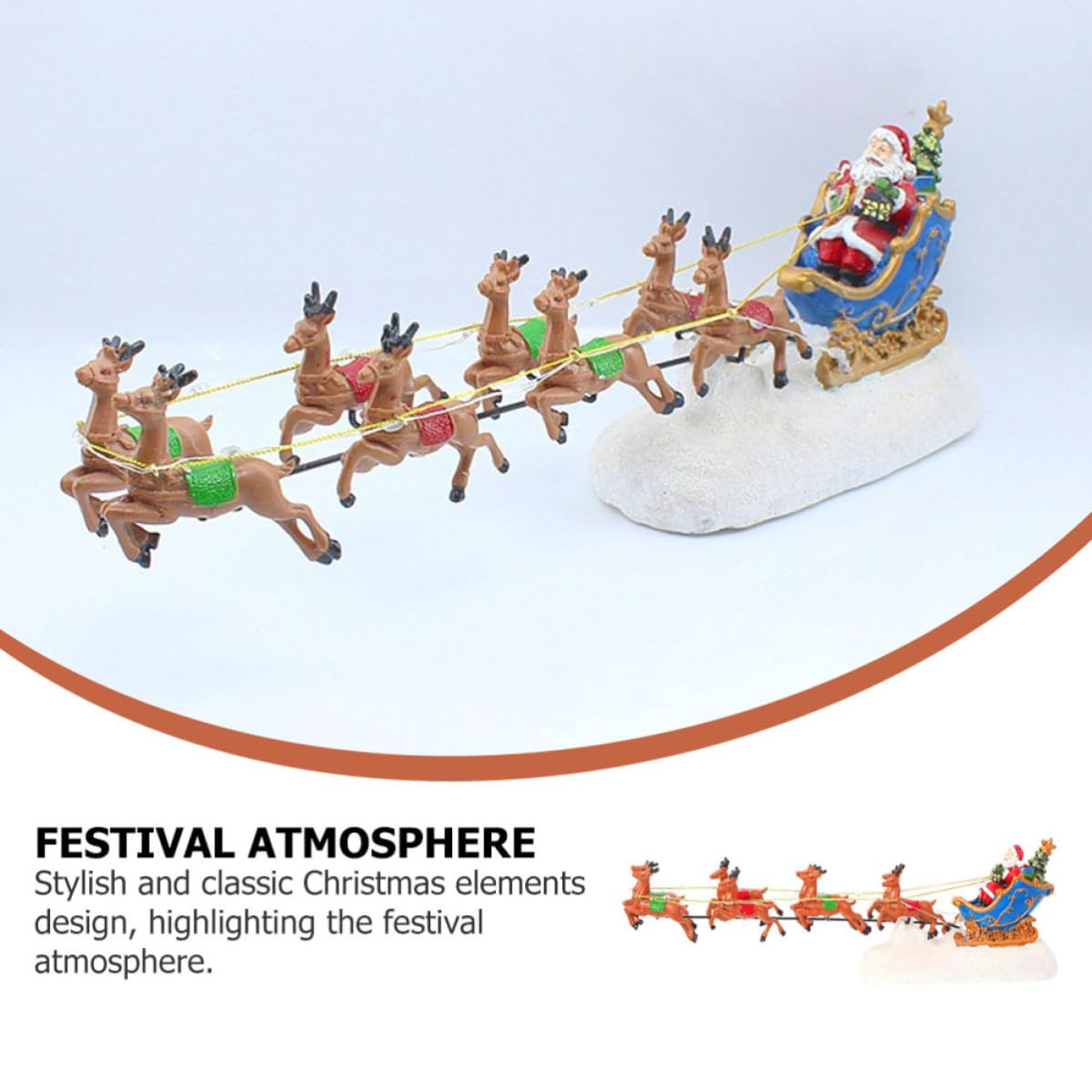 Decorazione Natalizia in Resina Luci LED e Musica, Cervo Luminoso Stile Classico per Festa di Natale e Riunione Familiare, Design Raffinato