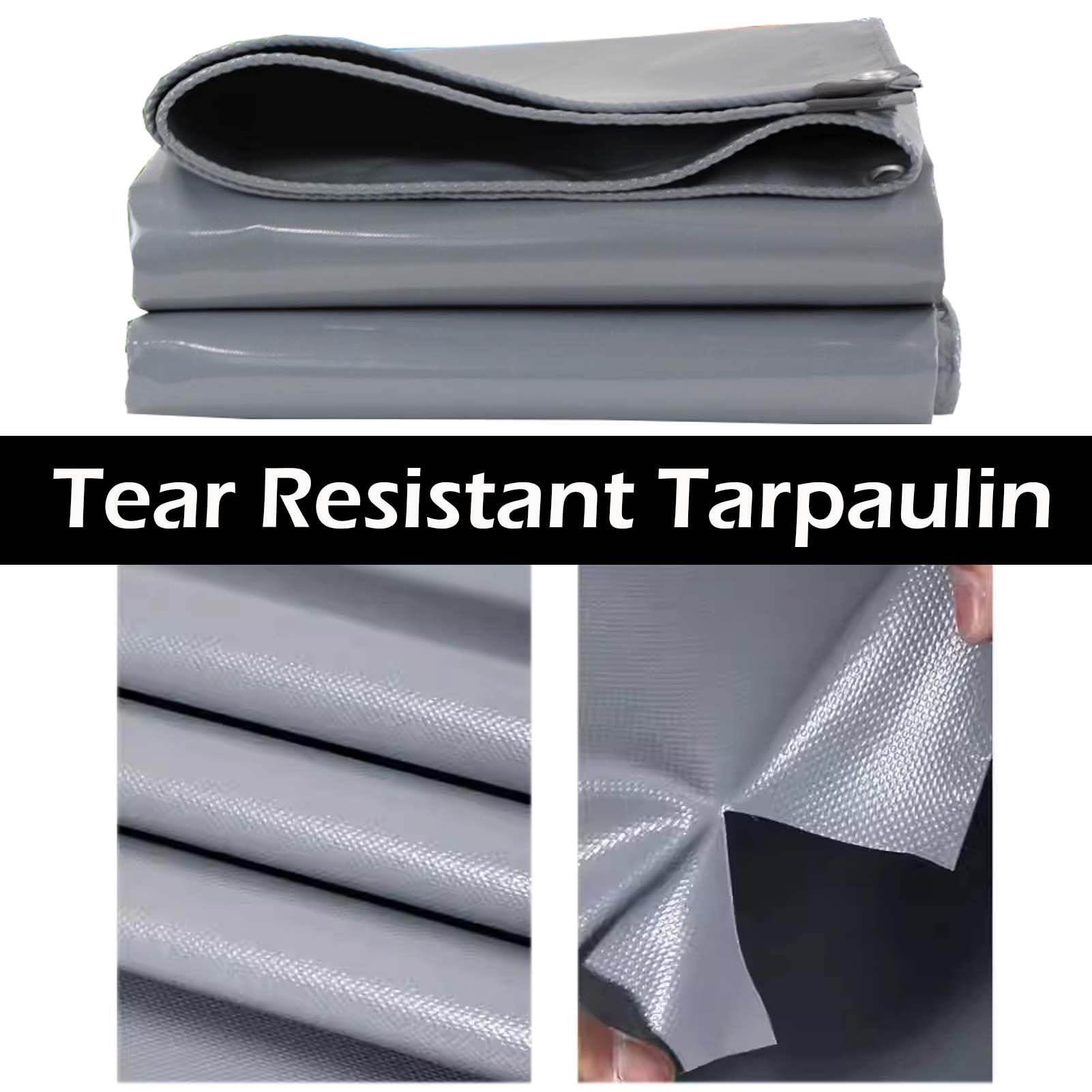 SRHIMEOS 2.5x3 Telone Occhiellato Resistente Impermeabile, Telo in PVC per Esterno Occhiellato, Telo di Protezione Pesante, Teloni Impermeabili, Telo di Copertura Multiuso