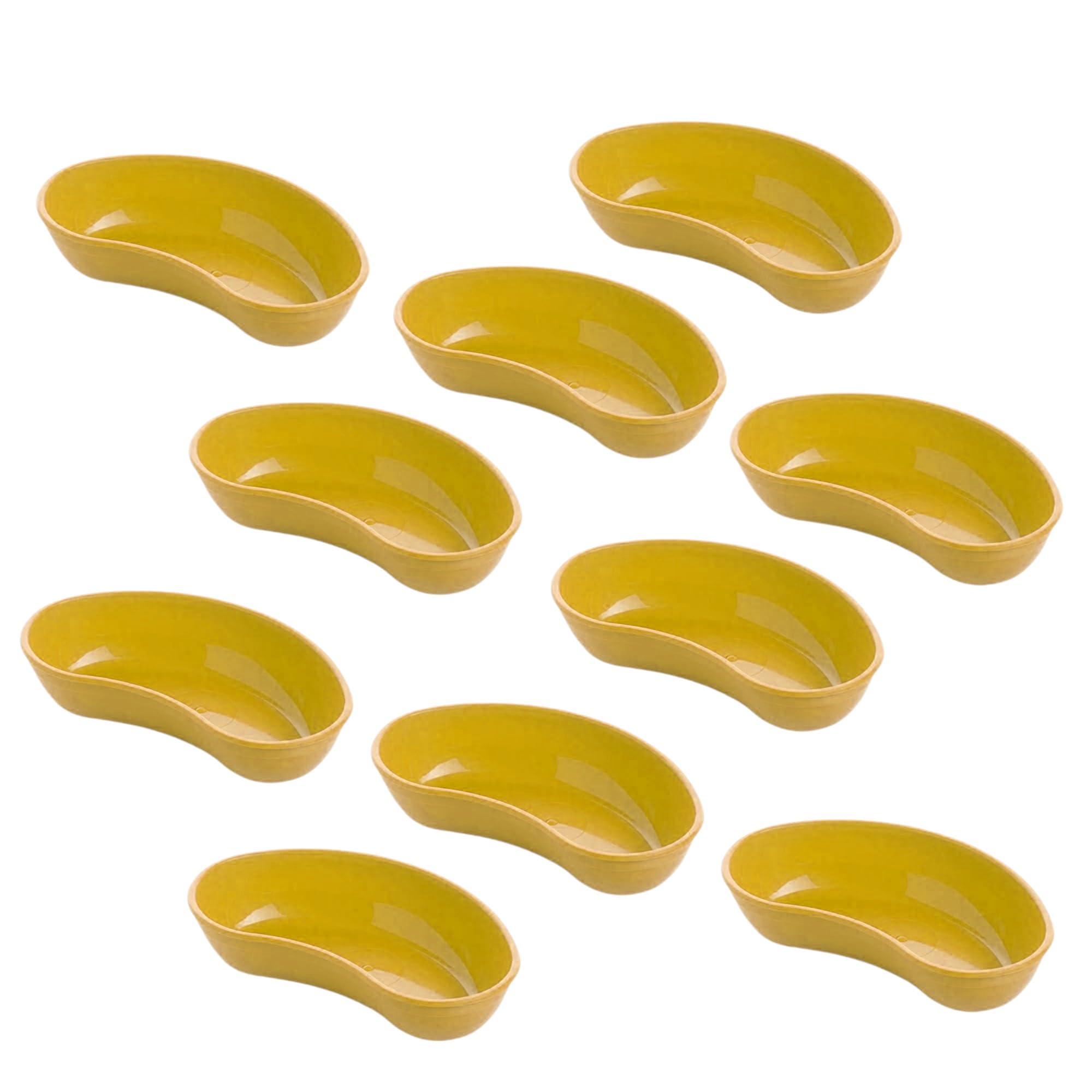 Cape Warwick Yellow Kidney Dish/Tray Medical Supplies Surgical Dental General Purpose Polypropylene 4 Sizes, Pack Of 10 (, 300Mm X 170Mm X 70Mm)