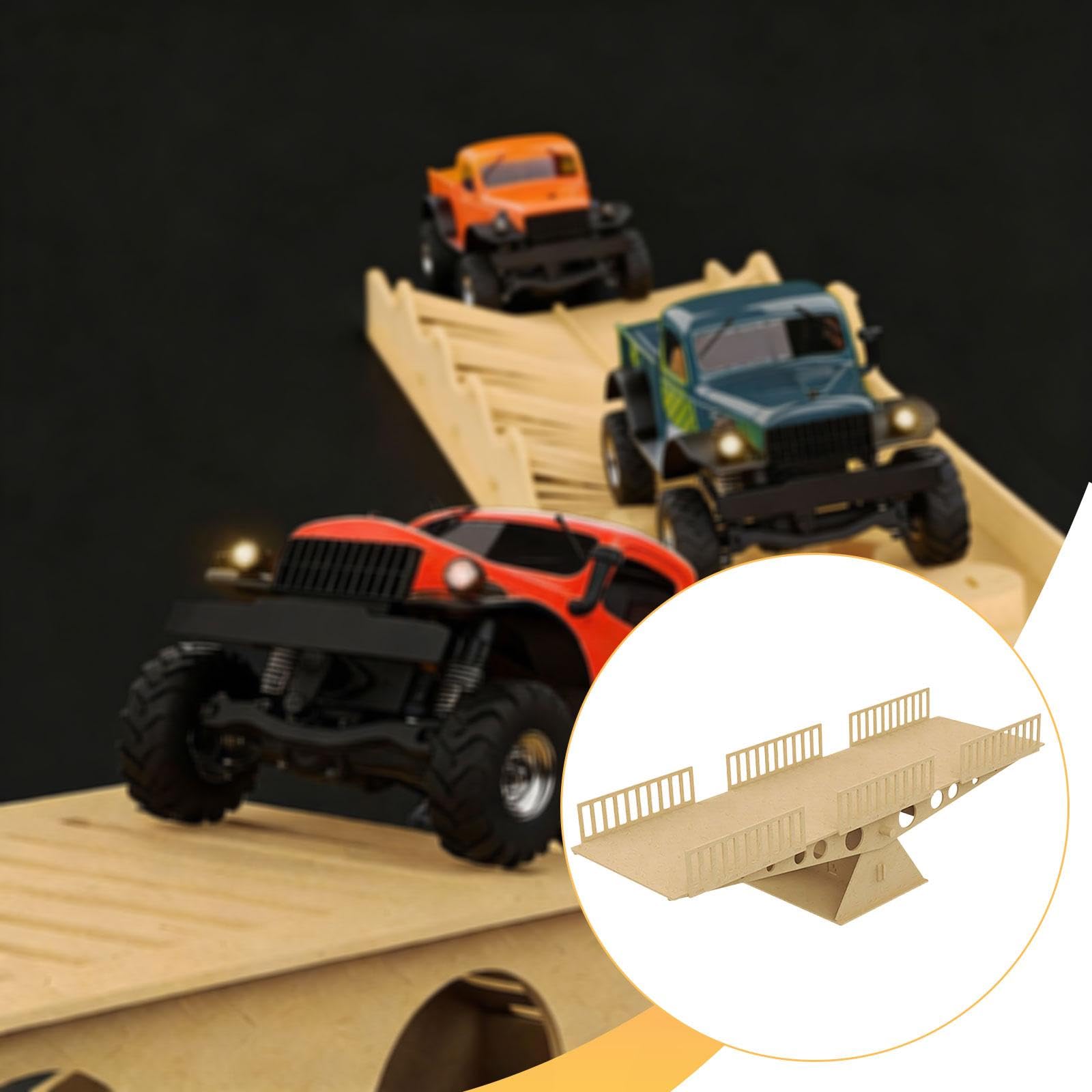 Set Ostacolo RC in Ostacoli per Auto Telecomandata Accessorio Ponte Simulazione Elemento Decorativo Desktop Realizzato in Legno Solido Facil, Dondolo