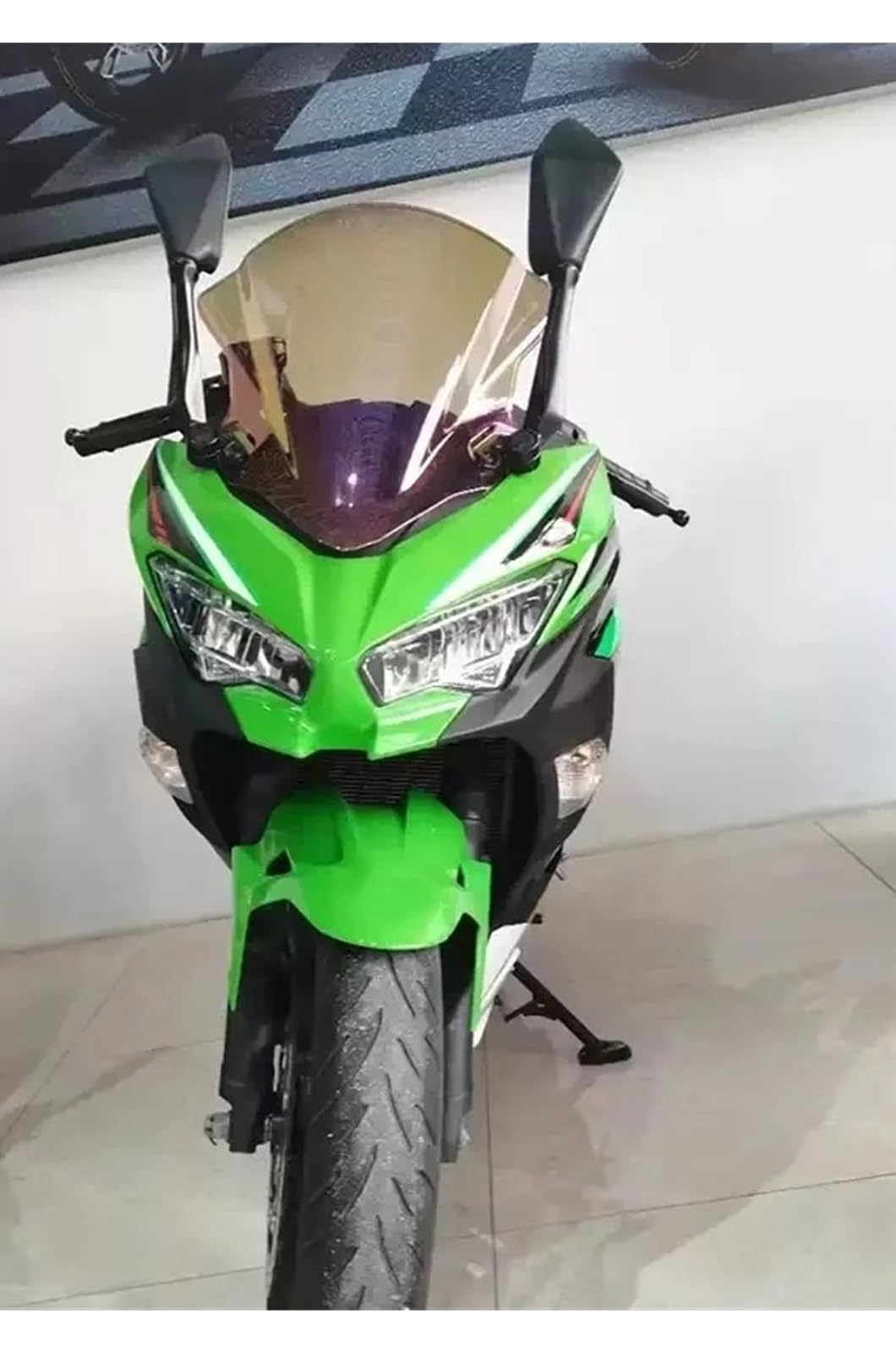 Moto Lusterko końcówkowe kierownicy Motocyklowa k Pasuje Do Ninja 400 500 650 650R EX400 EX650 EX500 ZX6R ZX636 RC51 RVT1000R Długi Drążek Lusterko Wsteczne Boczne Wydłużanie Lusterka