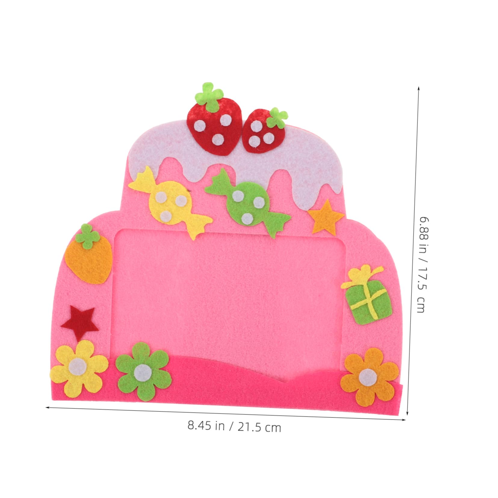 Vaguelly Diy Photo Frame Kit Nonwoven Handmade Materials for Adults Boys and Girls Easy to Assemble Desktop Craft Photo Frame Decor