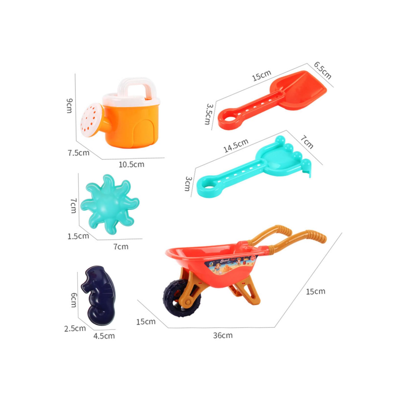 Vaguelly 1 Set Beach Playset Summer for Fun and Creative Beach Plastic Easy to Clean Random Color