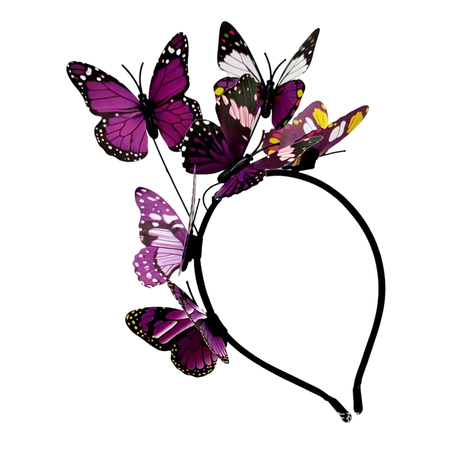 Sbshiouu Butterfly Fascinator Headband Elegant Hair Accessory for Women and Girls Halloween Party Cosplay