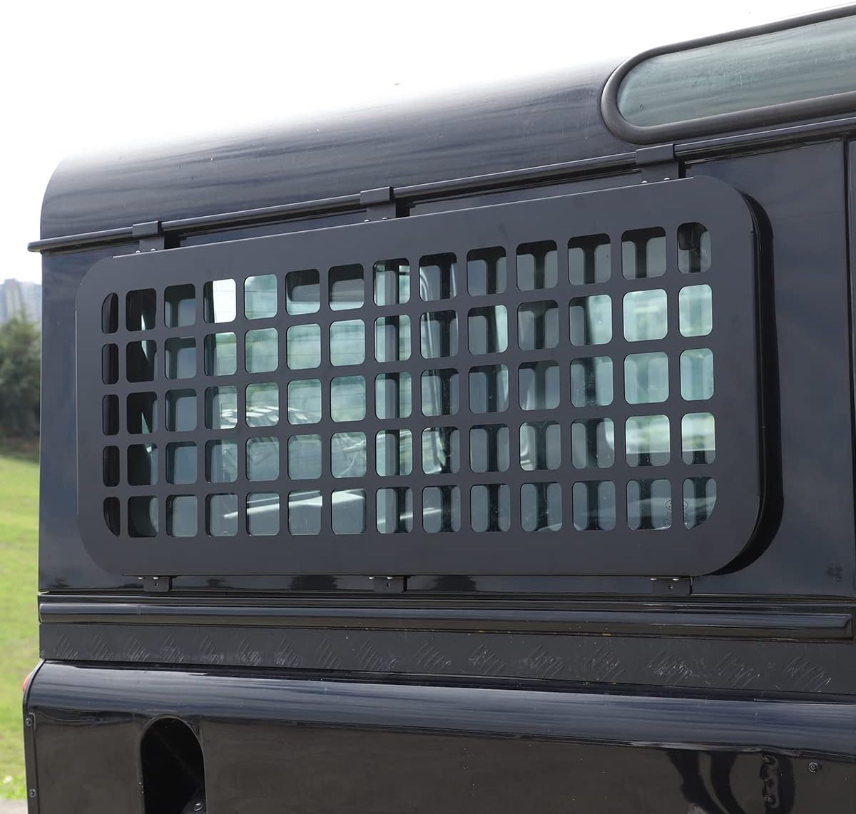 YIWANG For Land Rover Defender 110 90 2004-2022 Car Styling Aluminum Alloy Black Car Window Side Glass Protective Panel Auto Accessories (For Defender 2004-2019, Style A-Aluminum Alloy), YIWANG