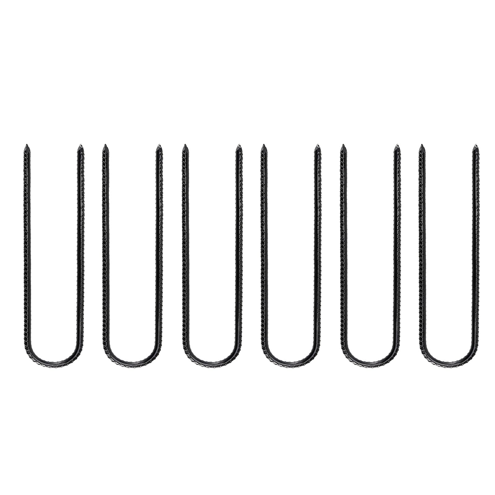 6pcs Ground Anchors Steel Fixing Tool Steel Ground Stakes Garden Stake Peg Resistant for Tents & Canopies Garden Fixings