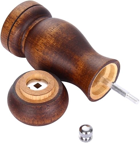 Miniatura 5 de 2 unids madera sal y pimienta molinillo pimienta molino y sal Shaker Set madera con núcleo de cerámica mujeres cuerpo forma 5 pulgadas y 8 pulgadas