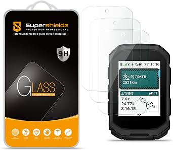 Supershieldz 3 Pack Designed for Garmin Edge MTB Tempered Glass Screen Protector, 0.33mm, Anti Scratch, Bubble Free