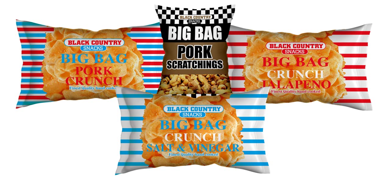 Big Bag Party Pack - 2 of Each Crunch & 4 Packs of scratchings = 10 Packs in Total