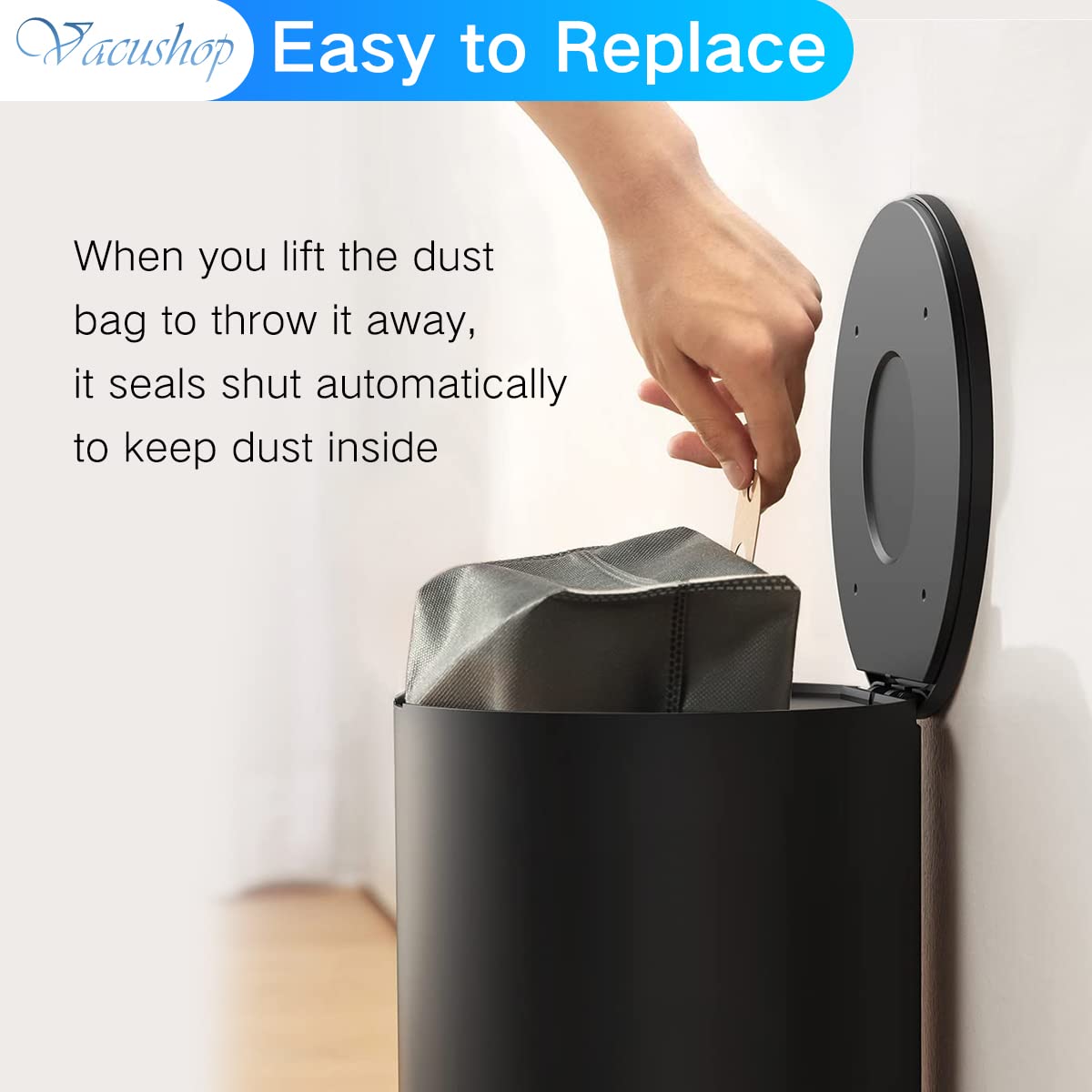 5 Pack Replacement Dust Bags & Deodorizing Filter Bags For Eufy Robovac L35 Hybrid+ Robot Vacuum Cleaner - View #8
