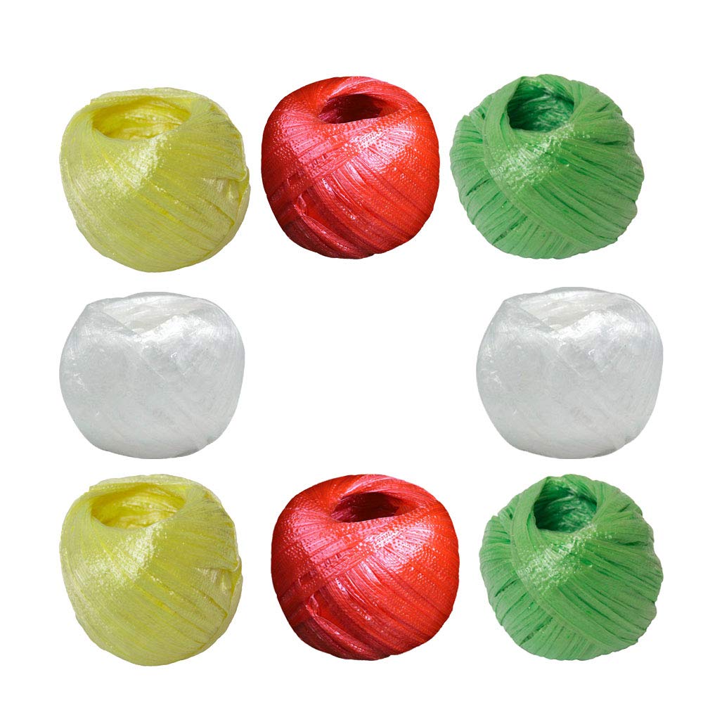 8-Pack Multicolor Plastic Packing String Twine for Boxes Plastic Rope for Packing Books Bundling Gardening