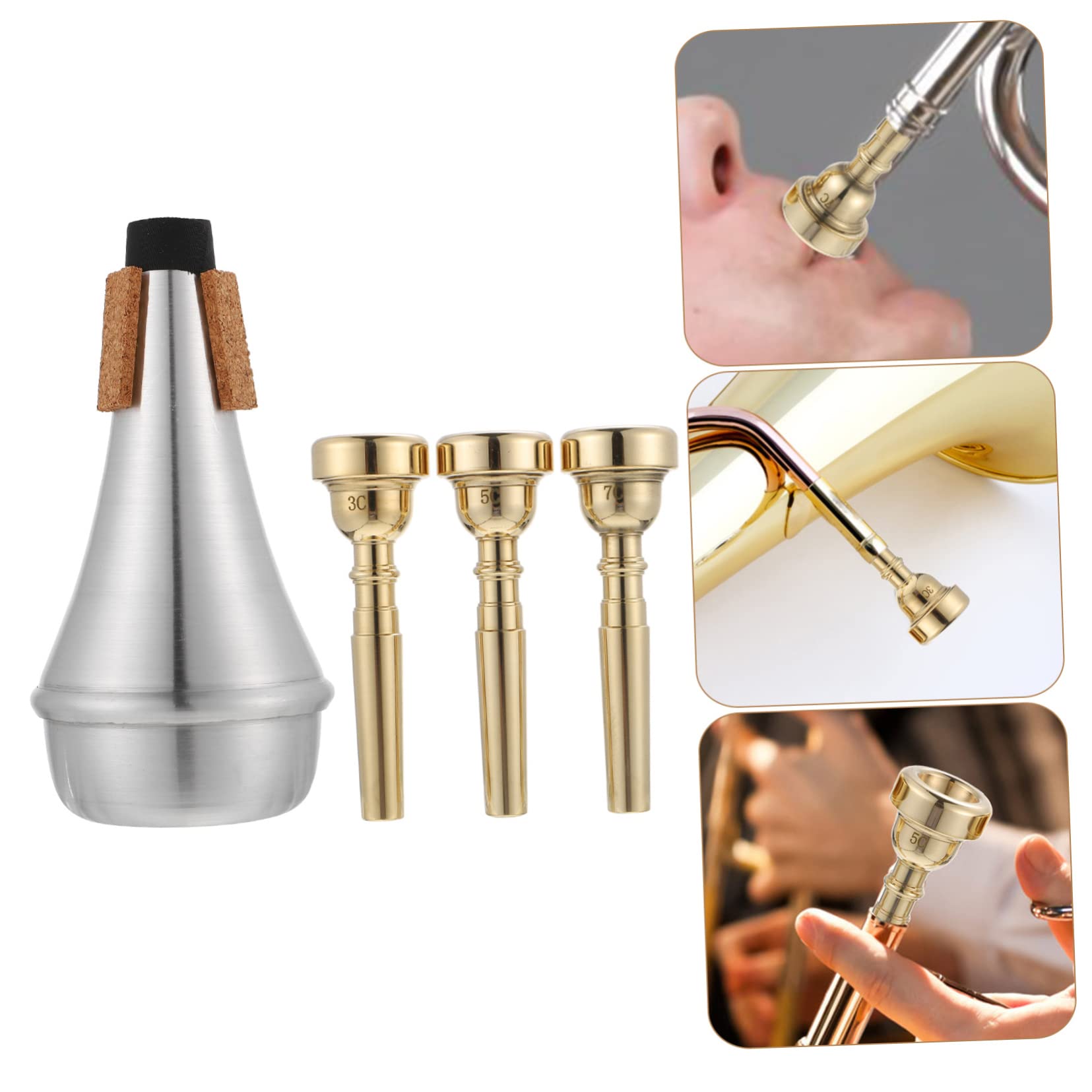 YARNOW Bocchino per Tromba in Metallo Sordina per Tromba Accessori per Strumenti Musicali Ricambio Utile per Trombettisti Principianti e Professionisti
