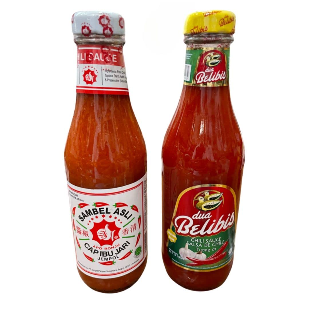 Combo: Two of the Best Sambal from Indonesia, 1 Sambal Cap 2 Jempol and 1 Sambal Dua Belibis. You can get both in one deal. - (3 unit)
