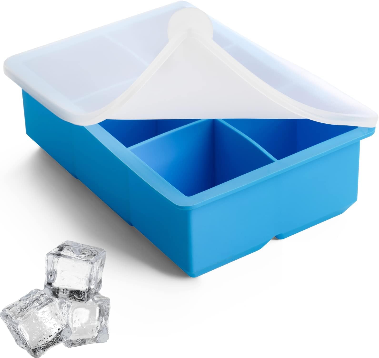 True Cubes Crystal Clear Ice Cube Maker 4 Large Clear Ice Cubes for