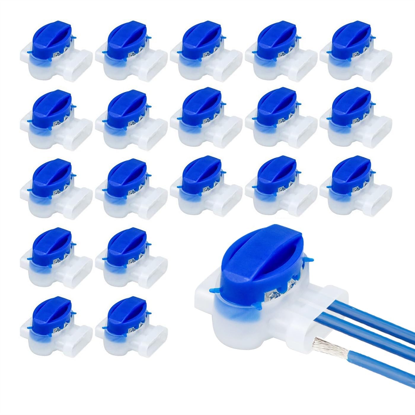 20 Stück Kabelverbinder, Cable Connectors Anschlussklemmen Kabelklemmen 314 Kabel Verbinder für Automower Rasenmäher Mähroboter von Husqvarna & Gardena, Wasserabweisend, Aus ABS Material
