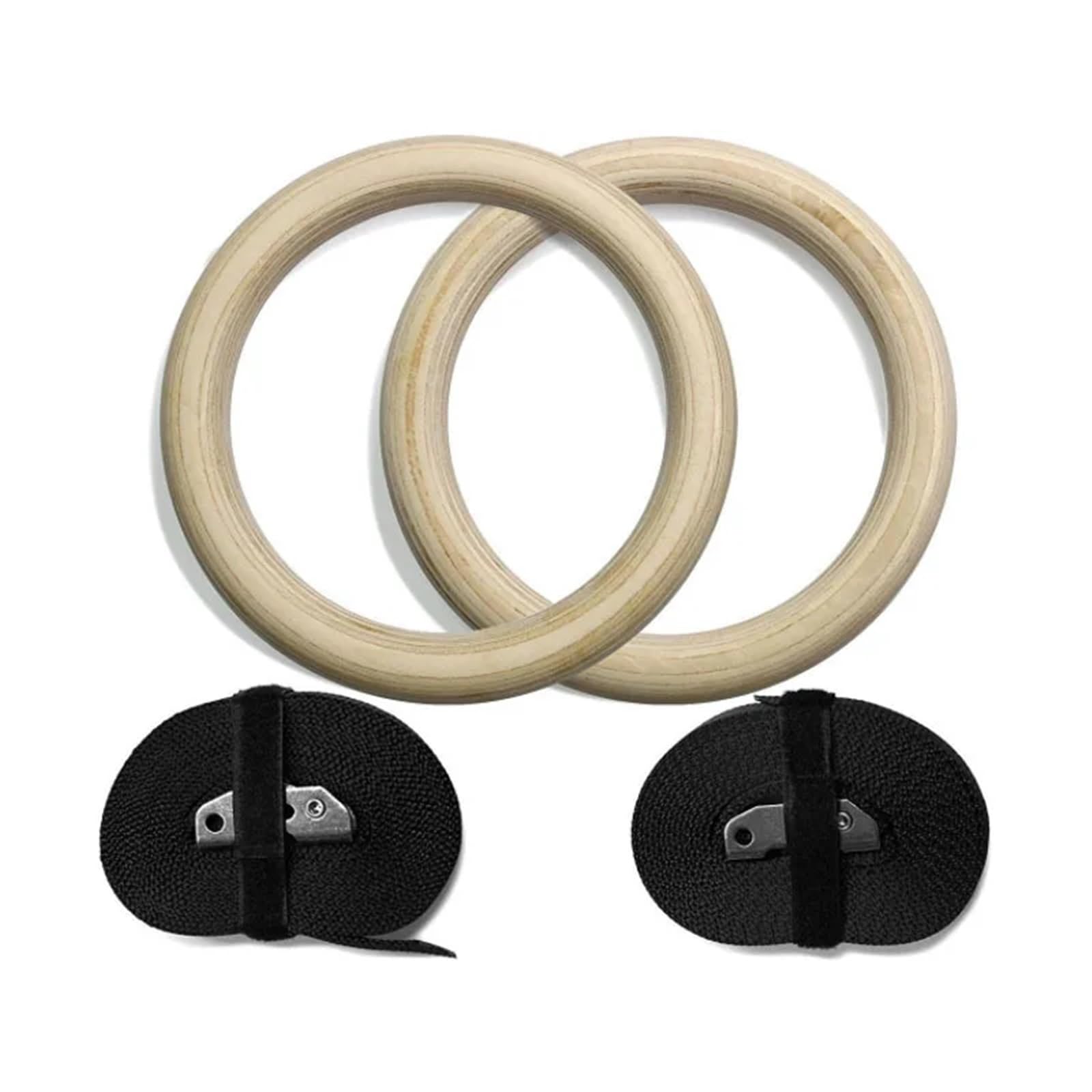Anelli da Ginnastica Anelli da Ginnastica in Legno con Cinghie Fibbia Regolabile for Allenamento della Forza, Palestra Domestica, Completo del Corpo