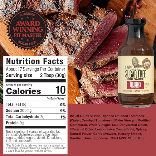 G Hughes Sugar Free Bbq Sauce Variety Pack - Original, Honey, Maple Brown And Hickory, Gluten Free Sauces, Sugar Free thumb #4