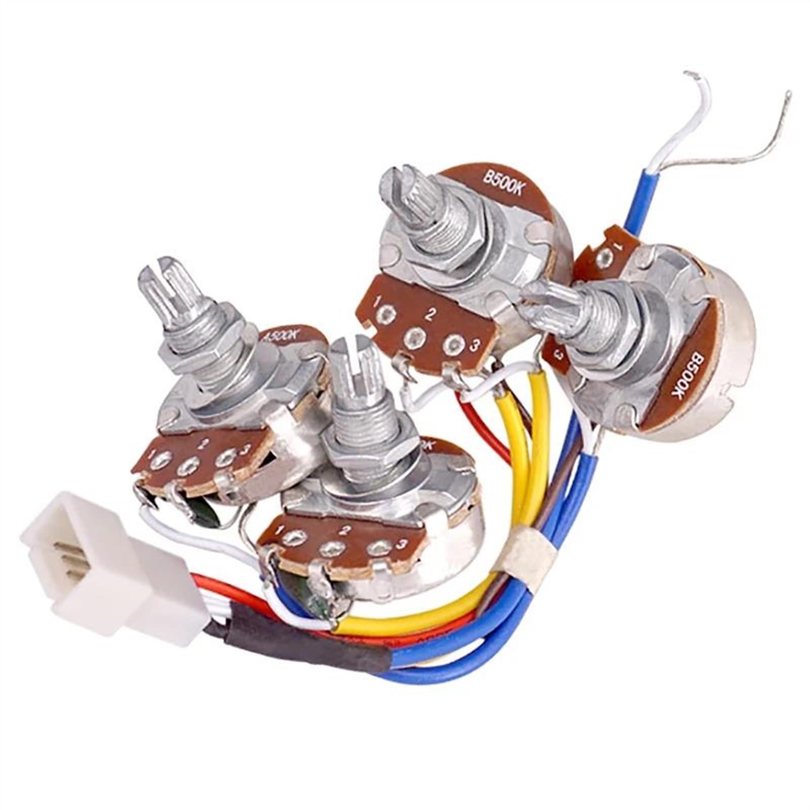 Arnés de cableado de piezas de guitarra 2X Pastillas De Guitarra Eléctrica LP Circuito De Cableado Arnés 2T2V 500K Potenciómetros Interruptor De 3 Vías Para Guitarra