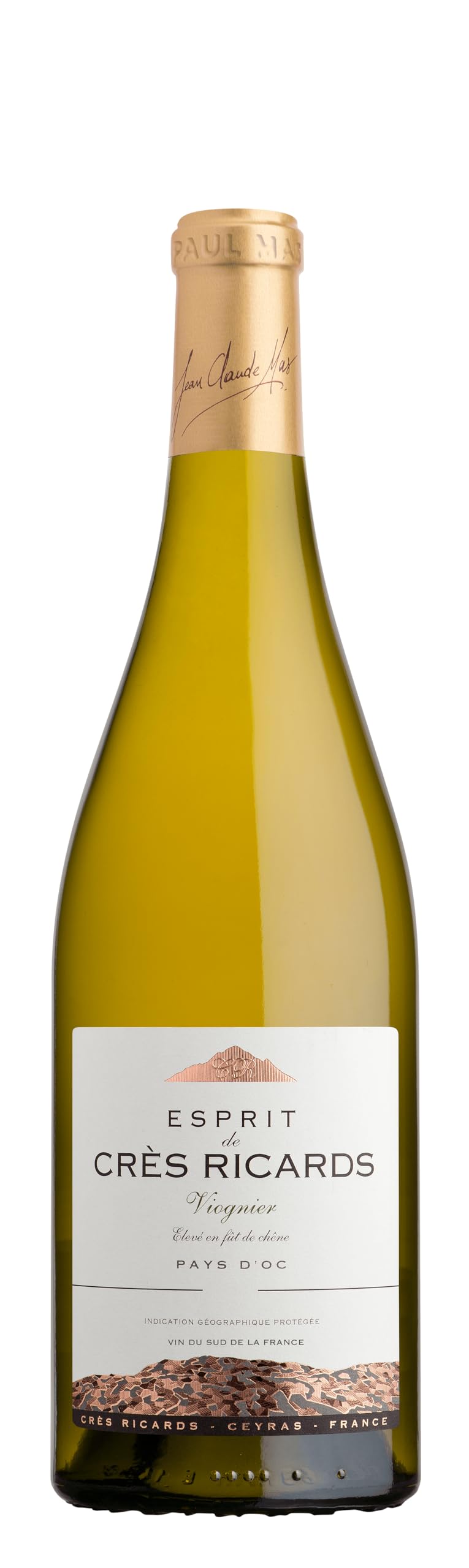 Esprit de Cres Ricards Viognier 75cl – French Languedoc White Wine with Peach & Apricot Aromas