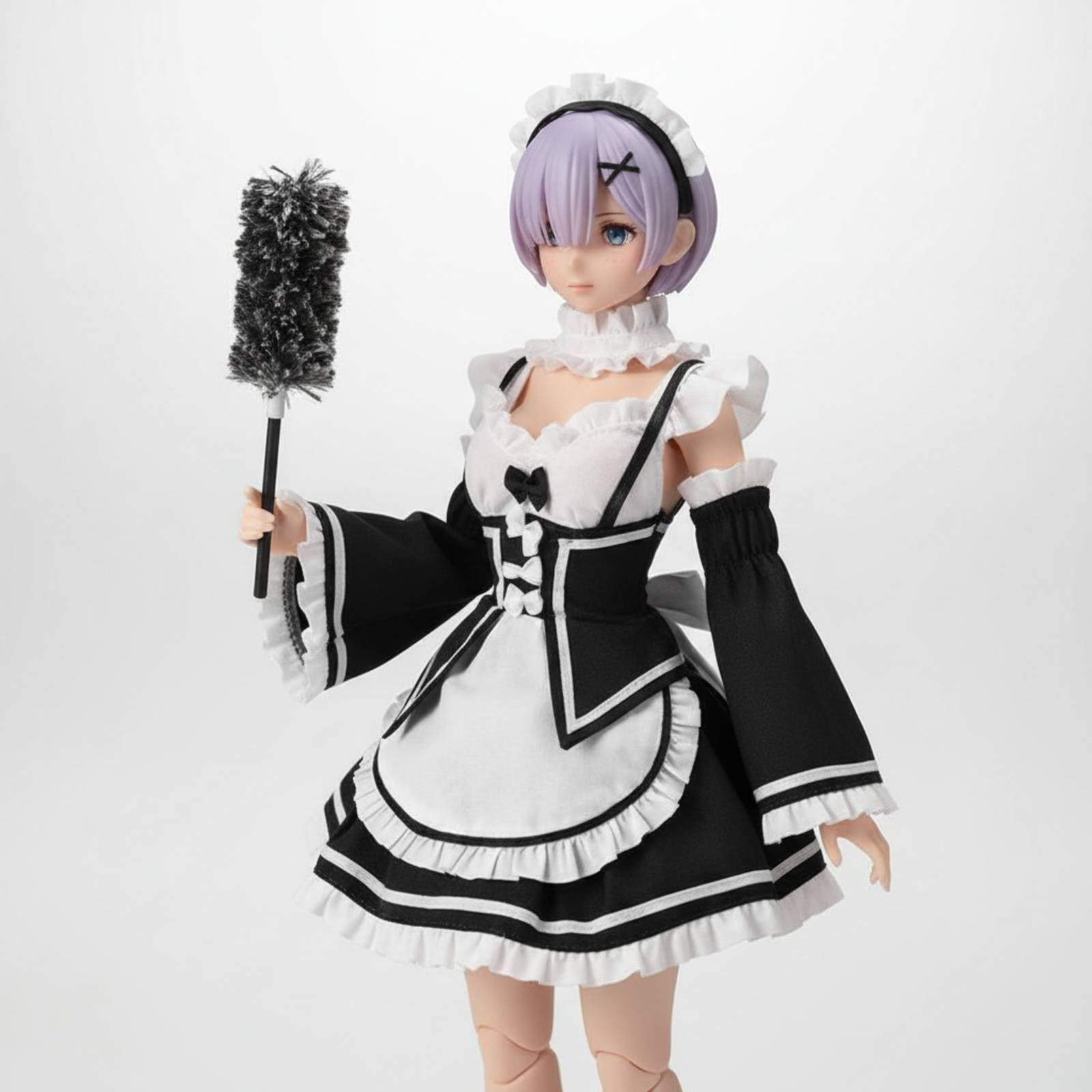 Puppenkostüm Kleid für 1/6 Figuren mit Klassischem -Stil Und Gestuften Rüschen Puppenoutfit Zubehör Passend für Sammler Puppensammlung Fotoarrangement