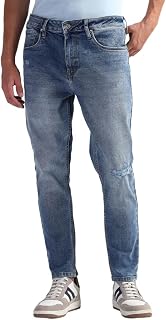 Flying Machine Men's Relaxed Tapered Fit Jeans| Solid | Low Rise | Stretchable | Jeans for Man