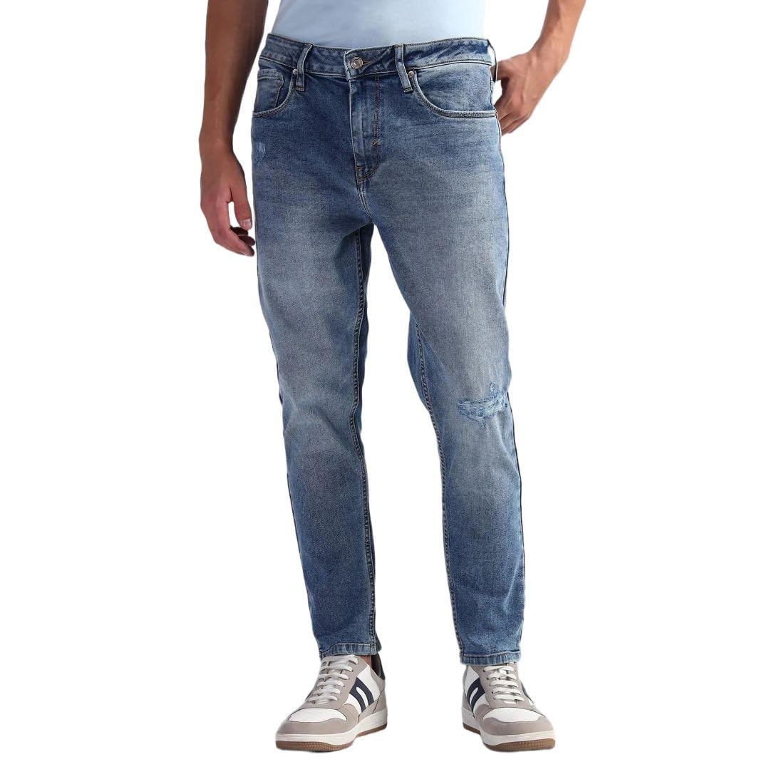 Men's Relaxed Tapered Fit Jeans| Solid | Low Rise | Stretchable | Jeans for Man-image-22