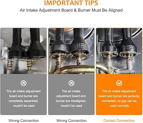 Miniatura 7 de CAMPLUX - Estufa de propano de 2 quemadores, vidrio templado GLP, encendido automático, doble quemador, estufa de gas portátil, estufa de gas de