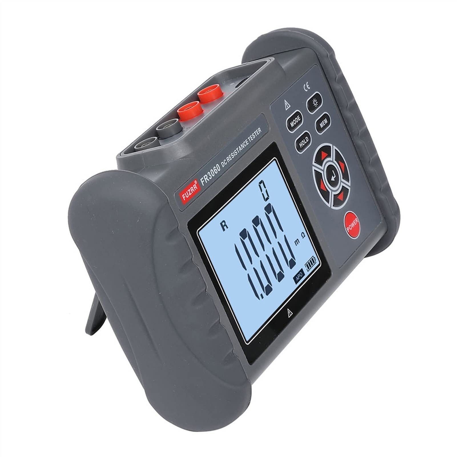 Probador de aislamiento, Probador de baja resistencia Probador de resistencia digital DCGround Resistencia Probador Micro-Ohmeter 10 UΩ FR3060A