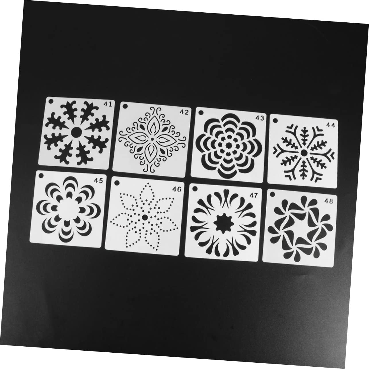 Tofficu 3 Set Stencil per Disegno di Moda Stencil per Pittura Mandala Pietre Mandala Fai da Te Arredamento Stampino da Muro Modello di Pittura Mandala Bianca 56 Pezzi*3