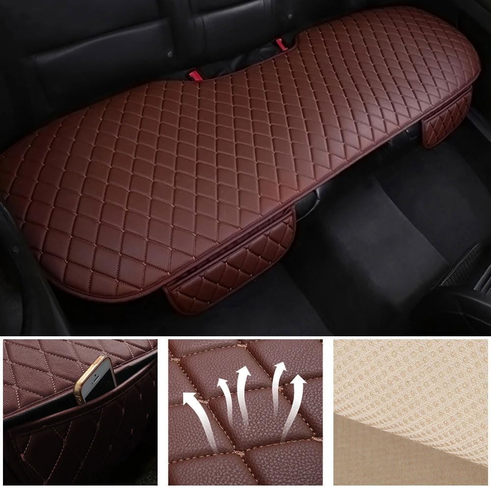 Cuscino Sedile Auto per Hyundai Staria, Cuscini di Protezione per sedili Auto PU Pelle Impermeabile Copri Sedile Tappetino Cuscino,Red/D