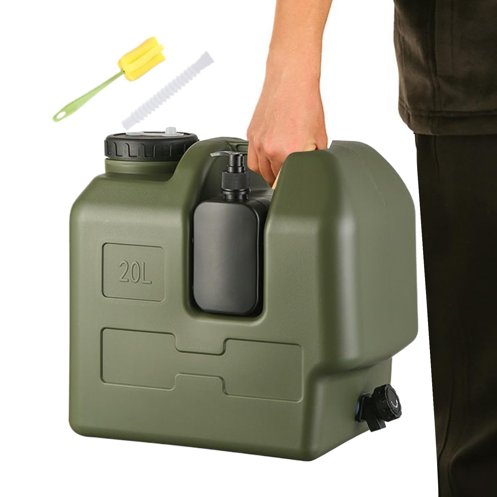 Tragbarer Wassertank,Leckdicht Mit Reinigungsbürste - Ohne Leckage Tragbare Wasserbehälter - Für Trinken Bei Outdoor-Aktivitäten Wie Wandern, Picknick, Reisen, Notfall, Roadtrip,