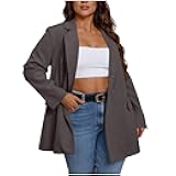Business Casual Blazers for Women Lightweight Slim Fit Work Suit Jackets Open Front Long Sleeve Professional Clothes