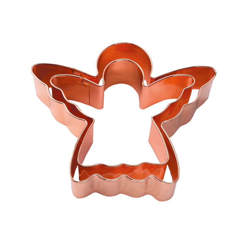 Copper Angel Cookie Cutter, set of 2, Copper Rose