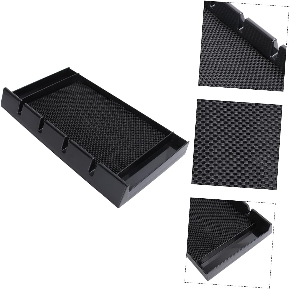 VALICLUD Convenient Clipper Storage Rack with Non-slip Mat Multi-purpose Holder for Barbershop Compact Design for Easy Organization of Clippers Brushes and Black