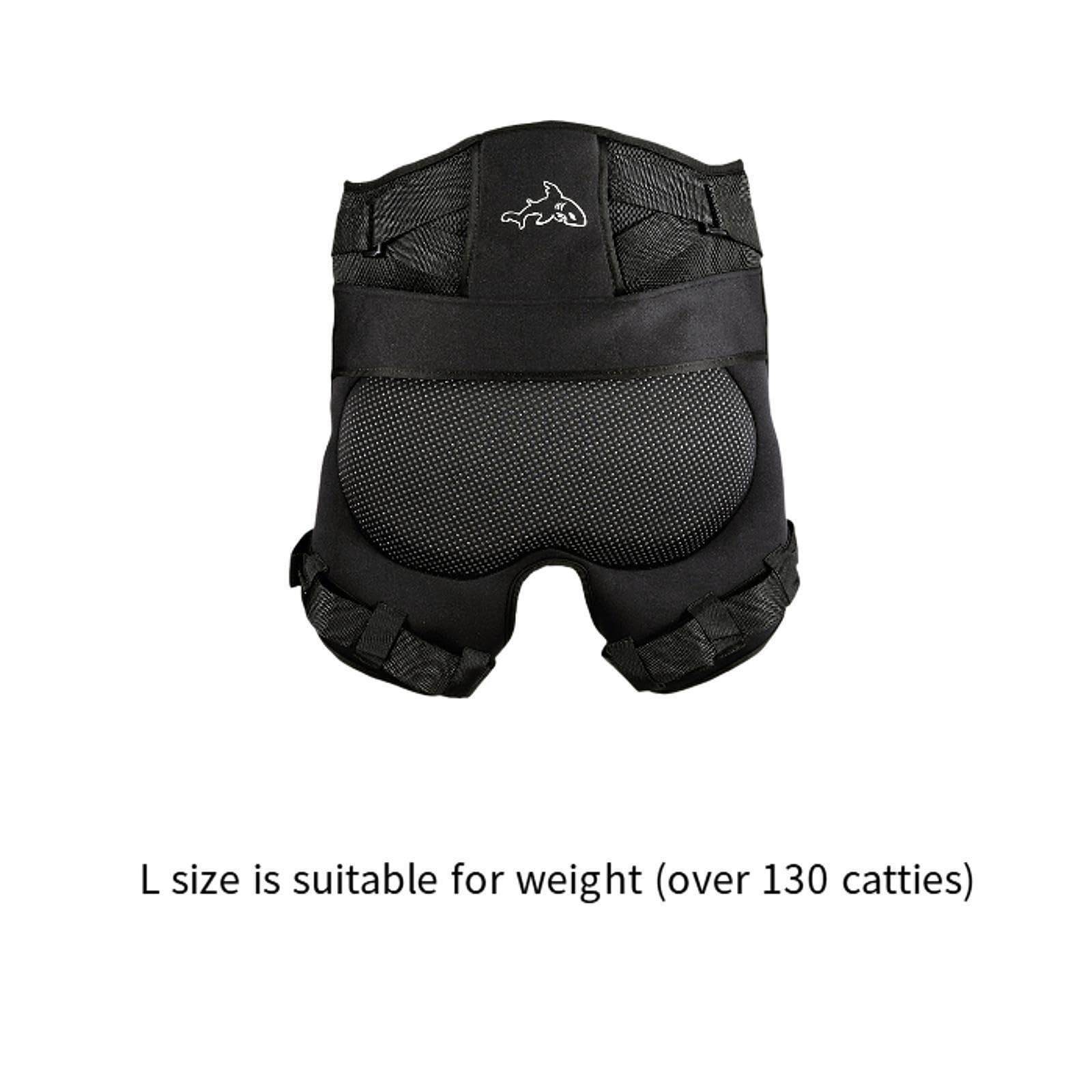Dicke, atmungsaktive, tragbare Sport Gesäßschutzhose mit Polsterung, verstellbarem Riemen und Steißbeinschutz, multifunktionales Polster