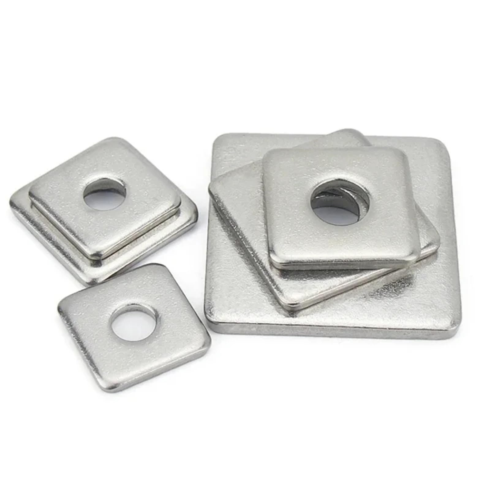 arandelas cuadradas, Arandelas de placa cuadrada acero inoxidable, cuadradas Acero 304 Plata M3 M4 M5 M6 M8 M10 Paquete 344(M6x14x1-20pcs)