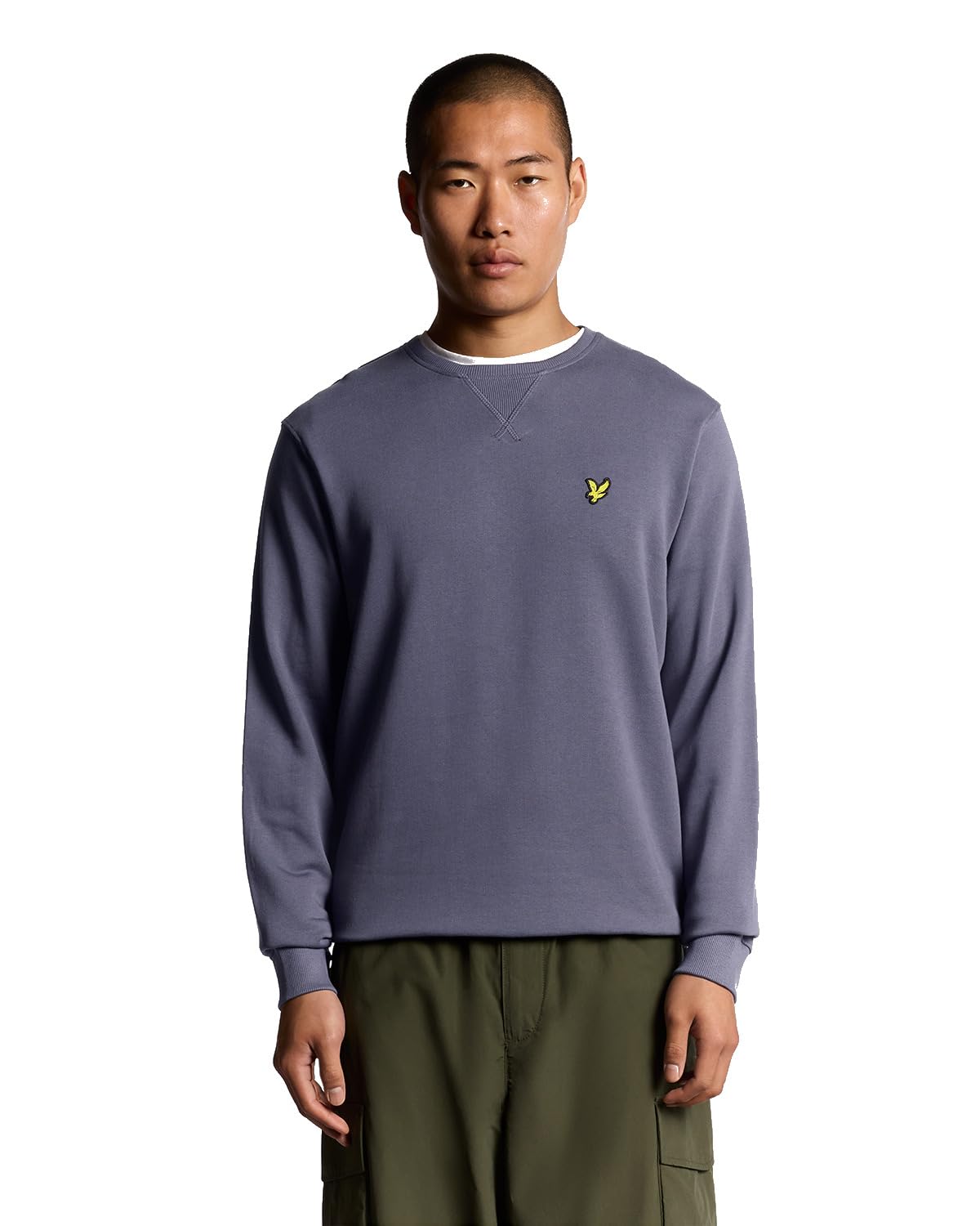 Lyle & Scott Men's Violet Round-Neck Sweatshirt