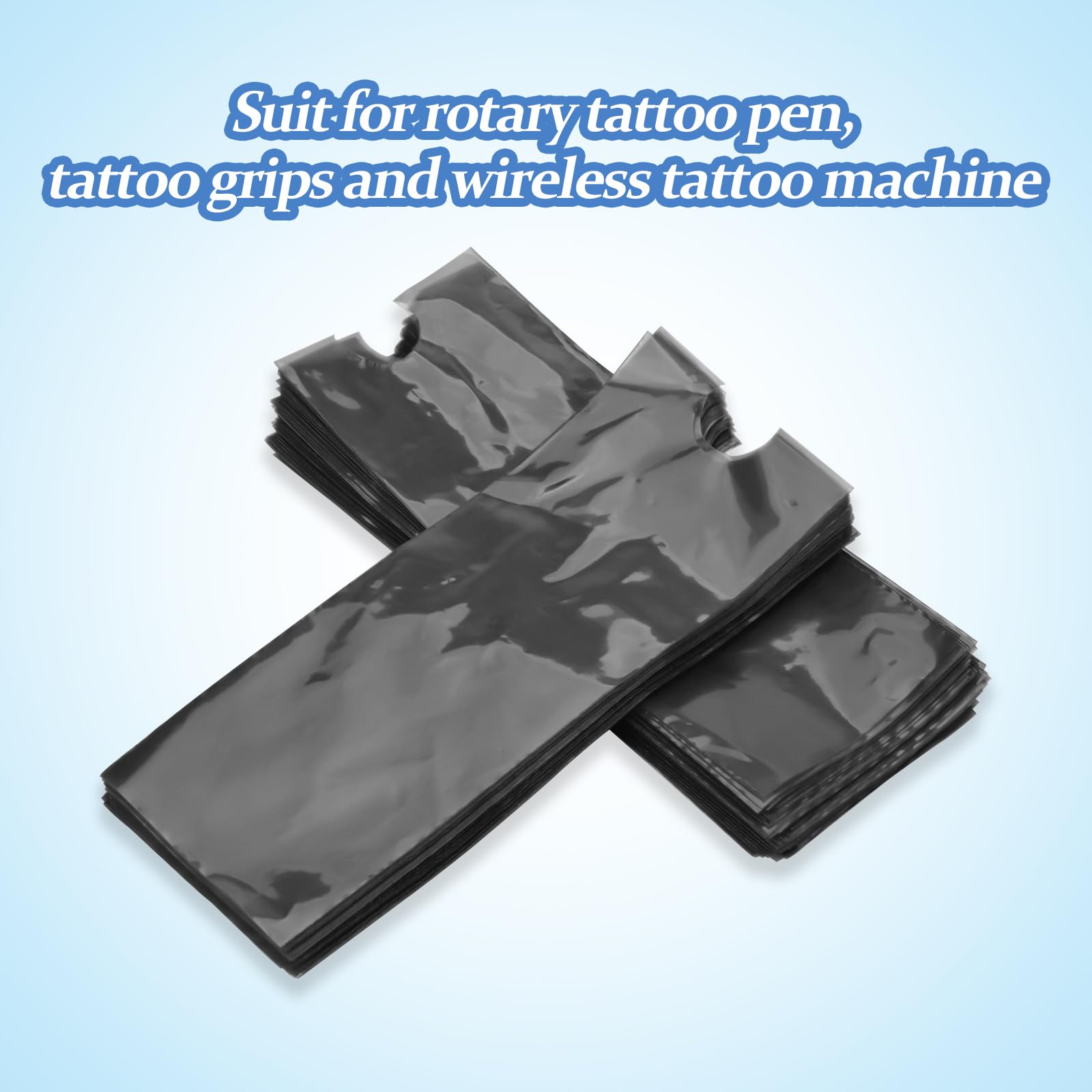 200pcs Tattoo Machine Covers with 4pcs Tattoo Grip Wrap and Tattoo Pen Holder Tattoo Grip Tape Set Tattoo Supplies (200pcs Black Tattoo Pen Bags)
