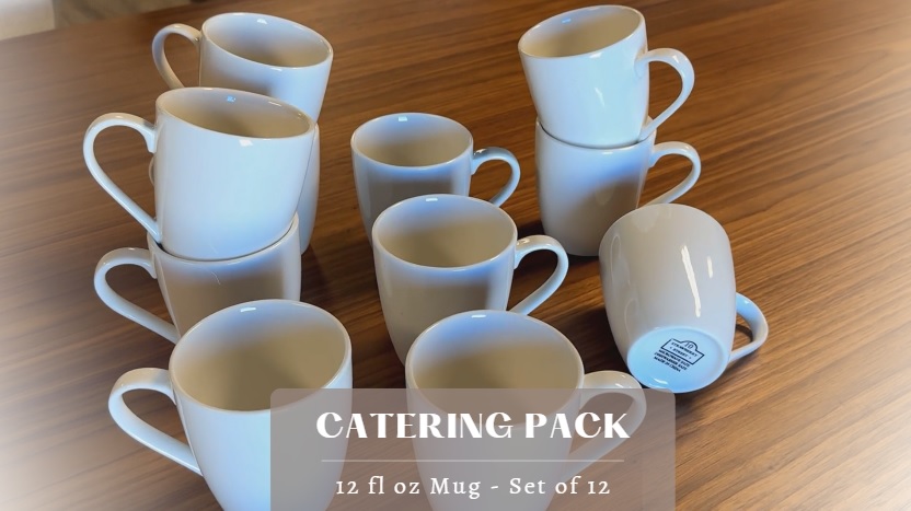 Amazon.com: 10 Strawberry Street Catering Ceramic 12 oz Coffee Mugs, Round,  Set of 12, White - Coffee Cups for Coffee, Tea, Latte and Hot Beverages for  Everyday Use, Microwave and Dishwasher Safe :
