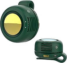 Portable Clip-On Bladeless Fan - Rechargeable Hands-Free Cooling for Neck, Waist & Bags, 3 Speeds, 6H Runtime, USB-C Fast Charge (Green)