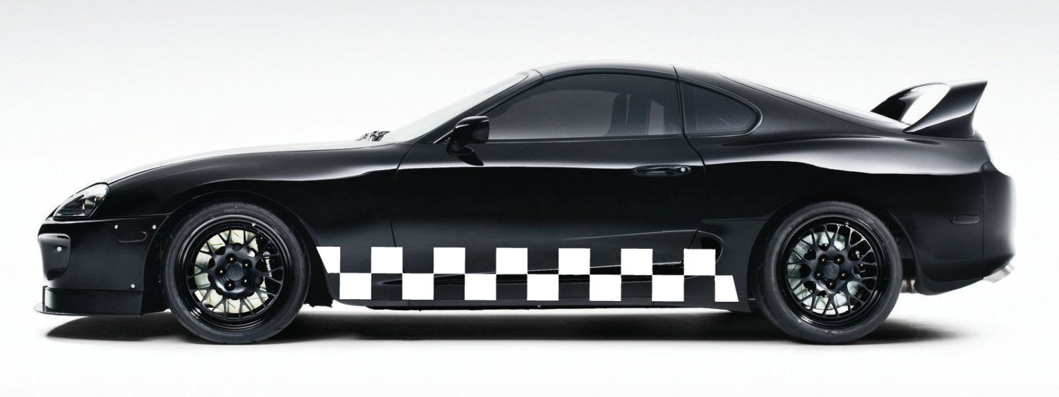 Hot Ride Design Hot Rod Performance Tattoo Flames Tribal Checkered Flag Street Racing Racing Drift Tuned Car Vinyl Graphics SUV Tr193