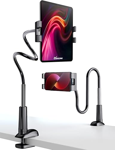 eSamcore Soporte para tableta para iPad soporte de teléfono con cuello de cisne para cama soporte de teléfono celular para grabación de escritorio