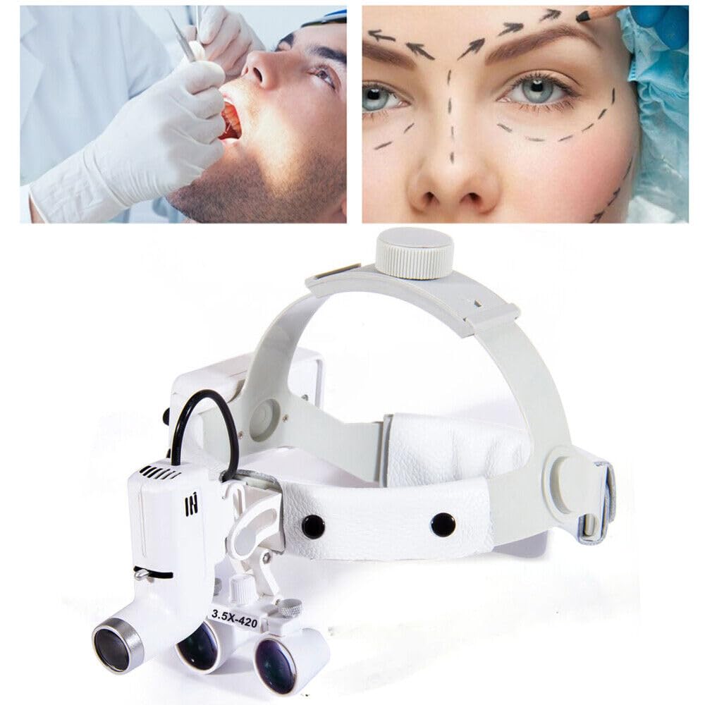 Lampada Frontale Medico-Chirurgica – Dentale Chirurgica Lampada Frontale Fascia Lente d'Ingrandimento Ottica 5 w Led 3,5 x Lente d'Ingrandimento Binoculare