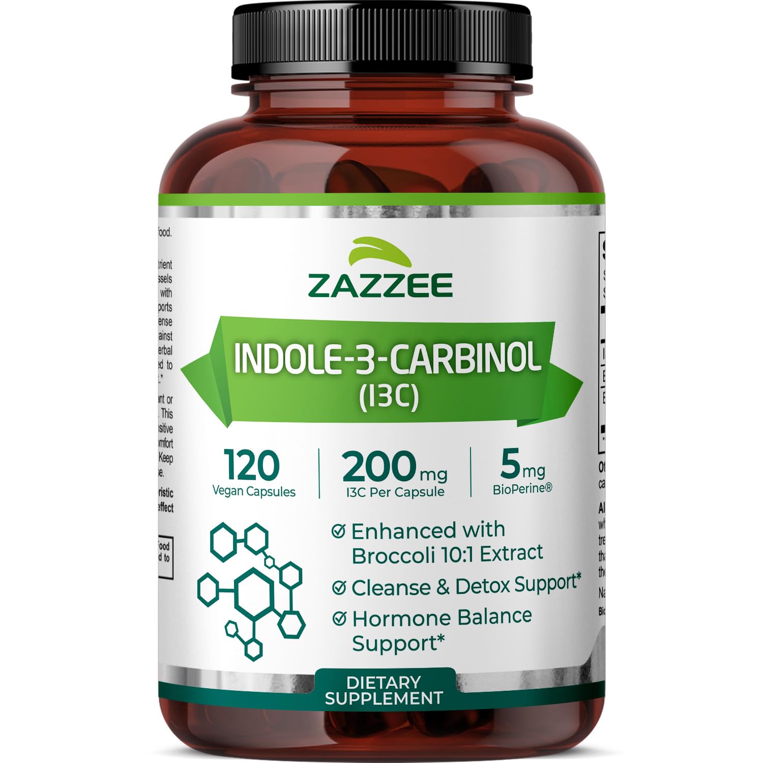 Zazzee Naturals Indole-3-Carbinol (I3C),120 Veggie Caps