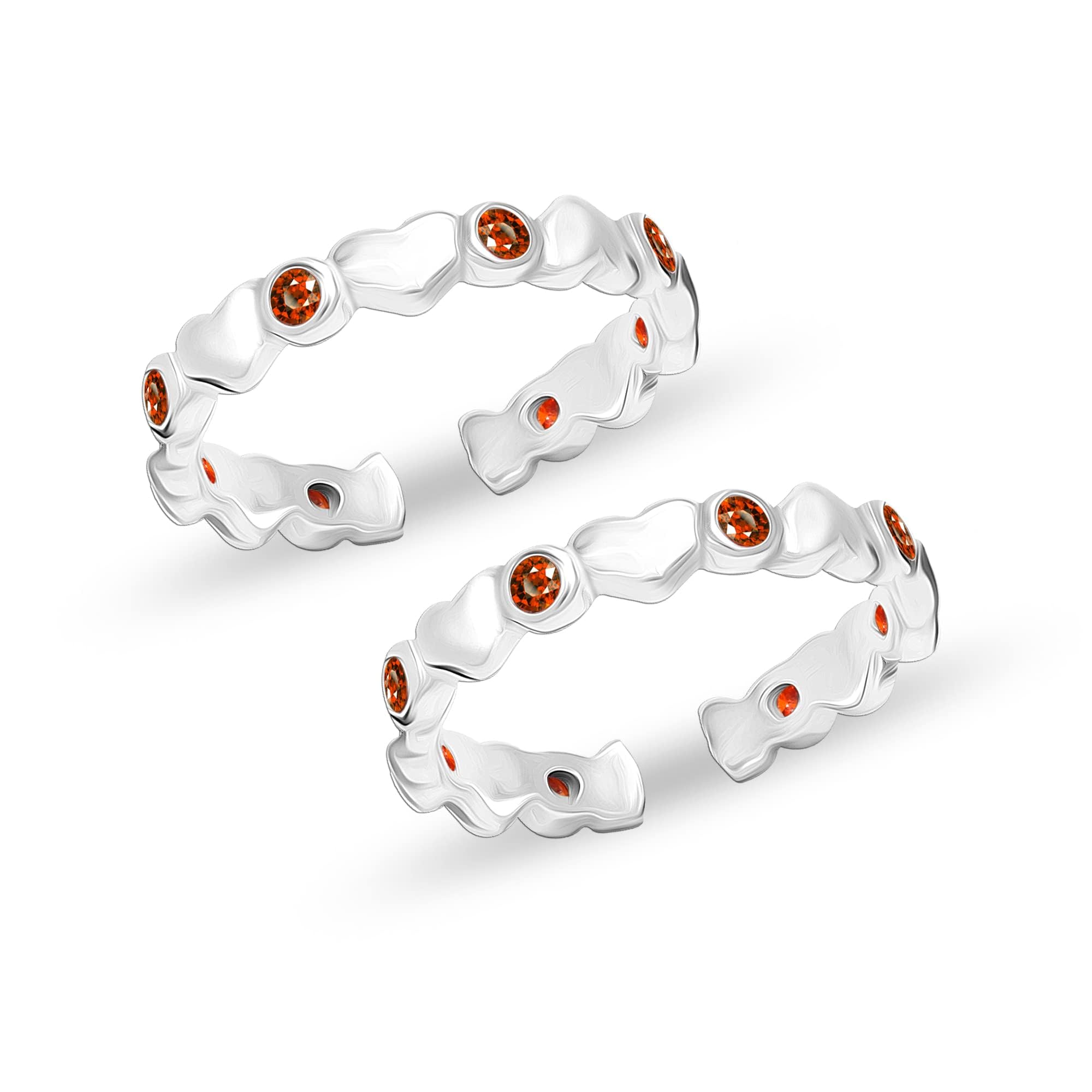 Amazon Brand - Anarva Womens Toe-Ring Red Garnet Heart Shape in 925 Sterling Silver BIS Hallmarked (B0CJ2HDSMY) Amazon Price History, Amazon Price Tracker