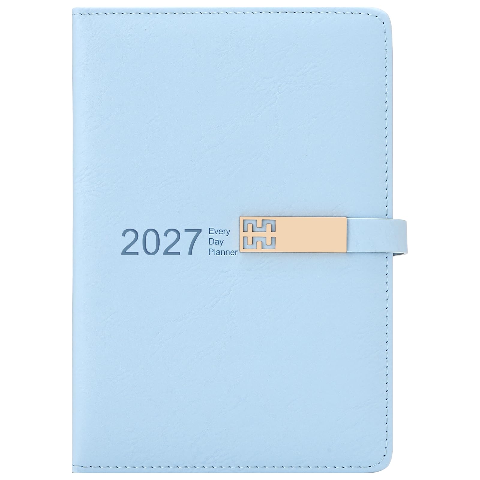 2027 Diary,Academic Diary 2027 A5 Page a Day, Yearly Planner Jan-Dec 2027,Productivity Daily & Monthly Planner with Pen Holder, Colourful Monthly Tabs, Inner Pocket,Bookmark (Blue)
