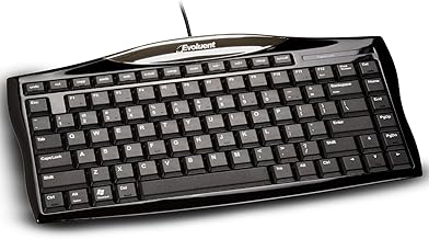 Wired Compact Keyboard – Compact Keyboard, Portable Wired Keyboard – No Numeric Pad for Ergonomic Comfort, Keeps Mouse Closer to Reduce Arm Strain, Low Profile Scissor Keys