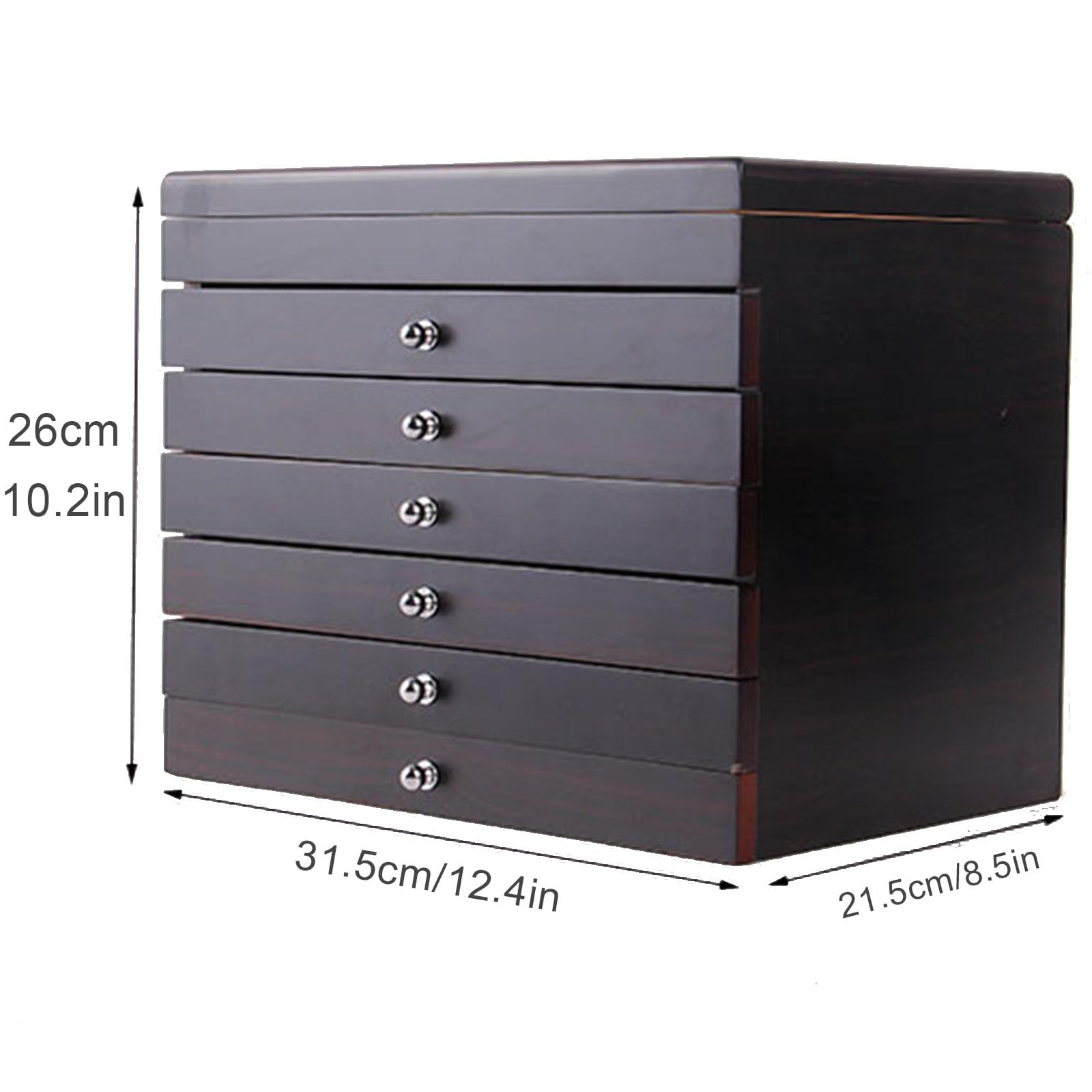 Stiftebox aus Holz mit 7 Schichten und 78 Fächern, mit Schublade und Glasfenster – perfekte Stiftsammelbox für Männer, Väter, Freunde und Ehemänner