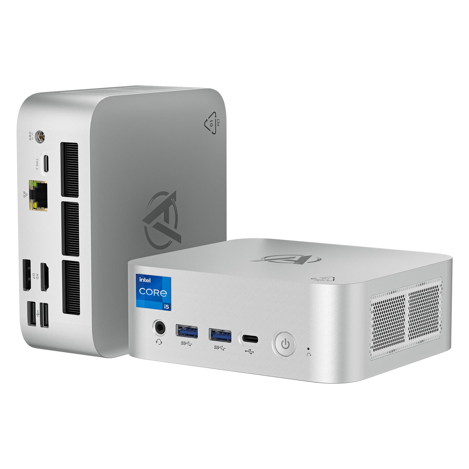 AWOW Mini PC W-11 Pro Core i5-13500HX 14C 20T 2.5GHz hasta 4.7GHz, Dual 16GB DDR4 3200MHz 512GB M.2 PCIE3.0 SSD, Triple Display HDMI DP Type-C 4K@60 Hz 2.5G RJ45 Gigabit Ethernet, AX201